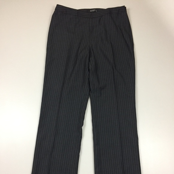 NWT WANKO Gray Cotton Blend Pinstriped Dress Pants - Picture 1 of 8